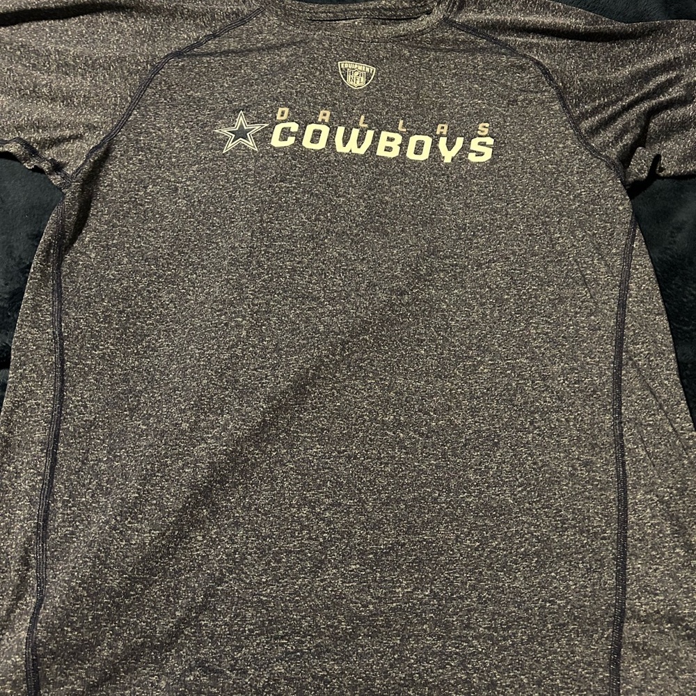 Reebok Heather Dallas Cowboys Blue NFL Equipment T Shirt Youth XL